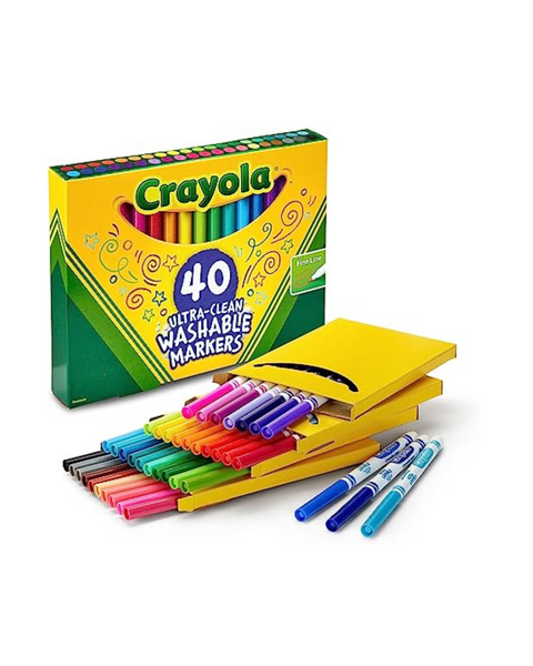 Marcadores lavables Crayola Ultra Clean Fine Line (40 unidades)