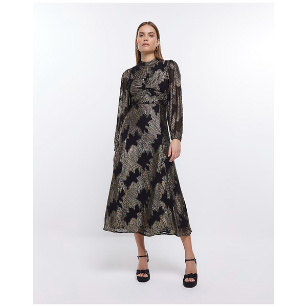 River Island Jacquard Midi Dress