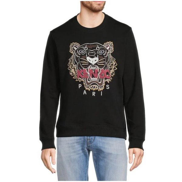 KENZO Sudadera con cuello redondo y logo de hombre