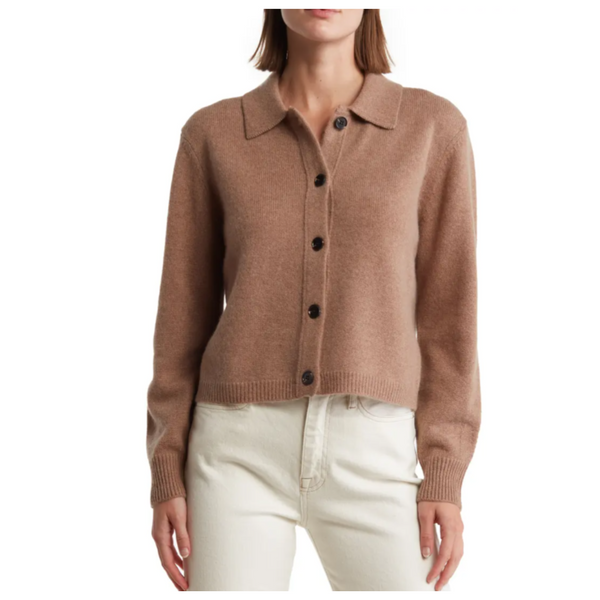 Magaschoni Cashmere Collared Cardigan (3 COLORS)