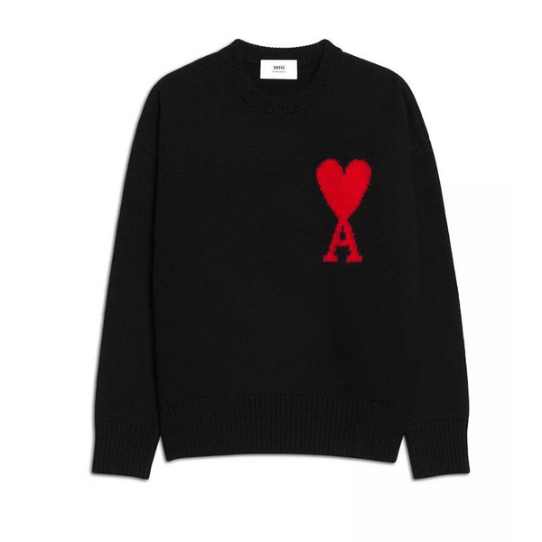 AMI Logo Intarsia Crewneck Sweater (MEN)