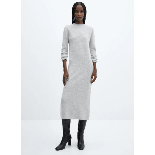 Mango Knitted Perkins neck dress (2 COLORS)