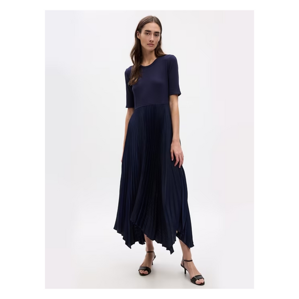 Vestido midi plisado de satén de Gap (4 COLORES)