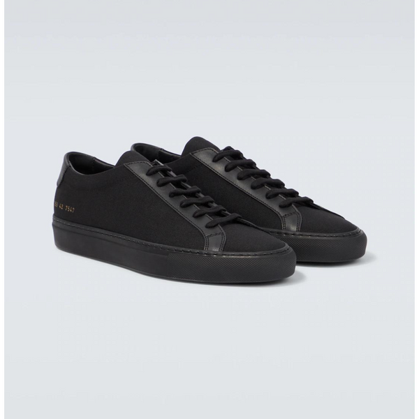 Common Projects Men Achilles Leather and Canvas Sneakers