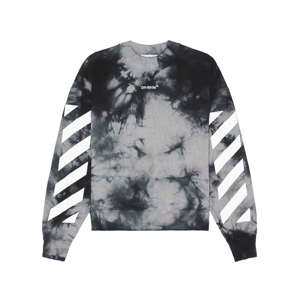 Off- White Diagonal Arrow Tie Dye Skate Crewneck (MEN)