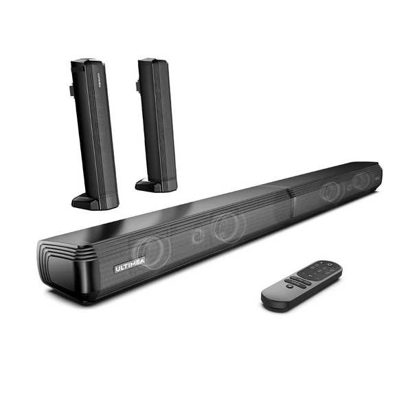 Barra de sonido Ultimea U3300 de 2.1 canales con subwoofer inalámbrico y Bluetooth