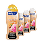 Paquete de 4 jabones corporales con aroma a peonía y aceite de macadamia Softsoap