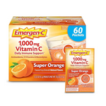 Mezcla de bebida suplementaria de súper naranja con vitamina C Emergen-C de 60 unidades