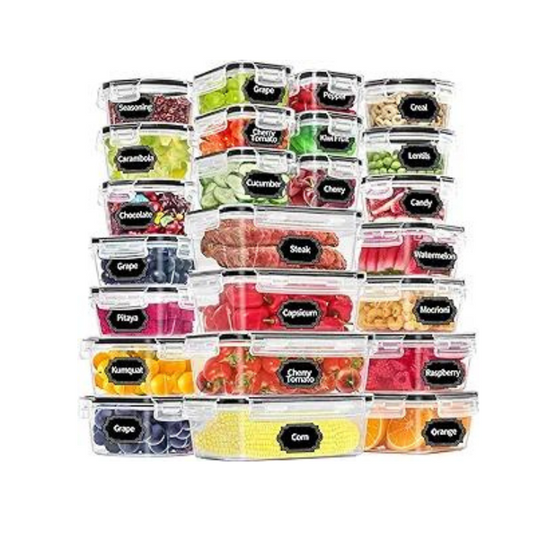 24-Pack Praki Food Storage Containers with Airtight Lids