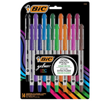 Juego de bolígrafos de gel BIC Gelocity Stic de 14 unidades, colores surtidos