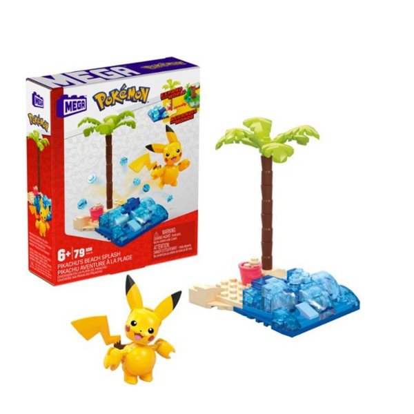 Juego de juguetes de construcción de figuras de acción Mega Pokémon de 79 piezas