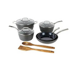 10-Piece Kenmore Elite Cyrus Aluminum Blue Ceramic Interior Cookware Set