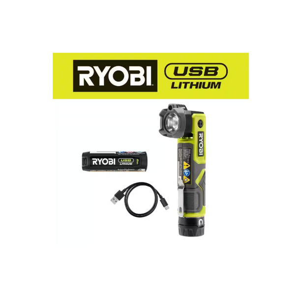 Ryobi Usb Lithium Pivoting 625 Lumens Head Light Kit