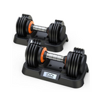 Lusper 25lb Adjustable 5-in-1 Free Weights Set with Anti-Slip Metal Handle