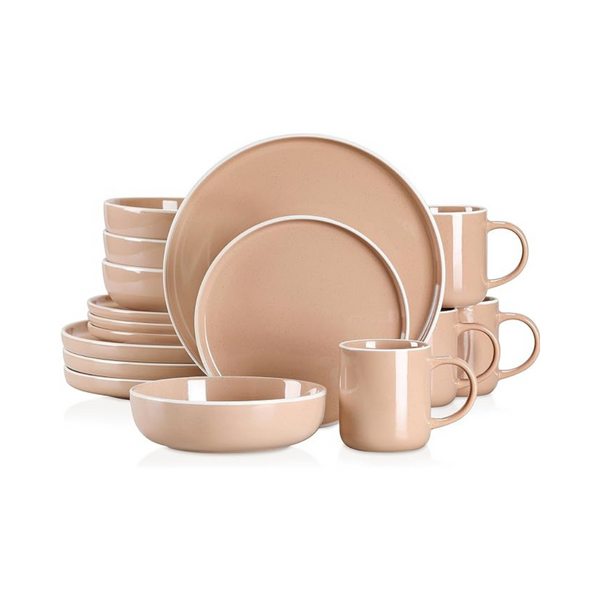 16-Piece Vancasso Sesam Apricot Stoneware Dinnerware Set