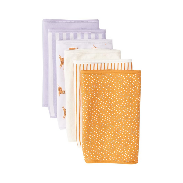 Amazon Essentials Unisex Kids’ Burp Cloths (Pack of 6)