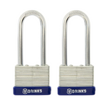 2-Pack Brinks Laminated Steel 40mm Keyed Padlock with 2 1/4" Shac