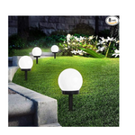 Paquete de 8 luces de jardín con globo solar LED impermeable Incx