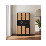 Gabinete de cocina de 70.87" de alto con 6 puertas, 1 estante abierto, 1 cajón (negro)