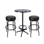 Hyper Tough 3-Piece Shop/Garage Bar Table & Stool Set