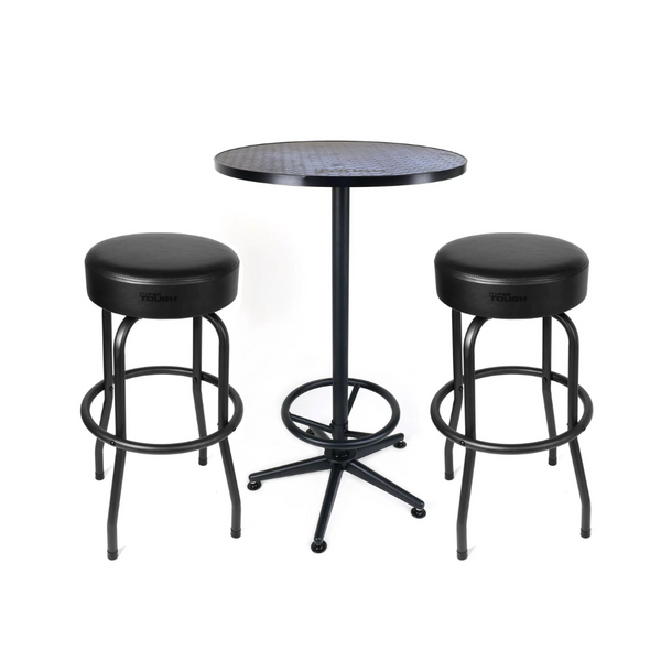 Hyper Tough 3-Piece Shop/Garage Bar Table & Stool Set