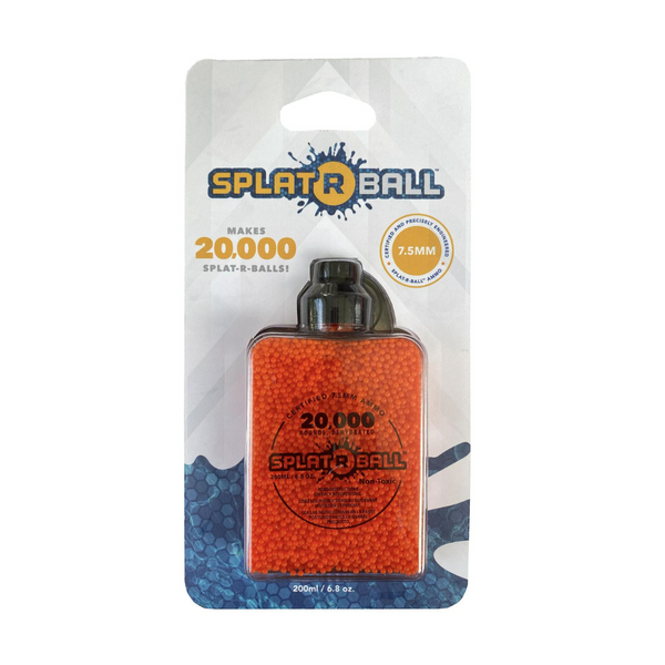 SplatRBall Orange Ammunition 20K Rounds 7.5 mm Bottle