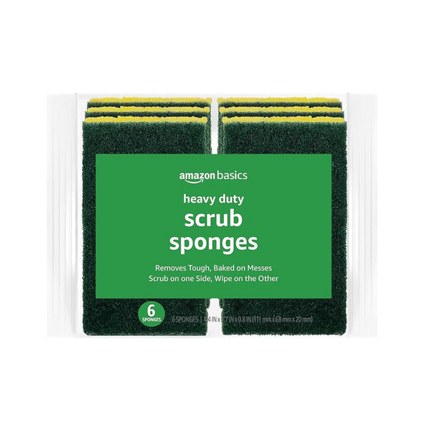 6-Count Amazon Basics Heavy Duty Sponges