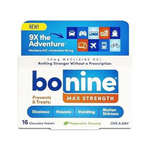 16 unidades de tabletas masticables Bonine de máxima resistencia, menta