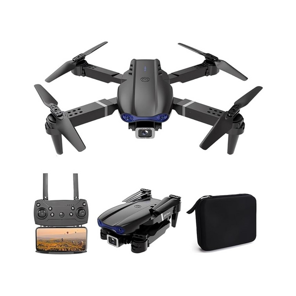 Drone con cámara HD dual de 1080p con 2 baterías y estuche de transporte