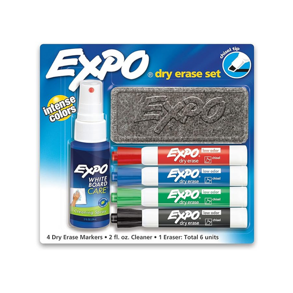 EXPO Low Odor Dry Erase Marker Starter Set