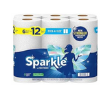 6-Pack Sparkle Double Rolls Pick-A-Size Paper Towels