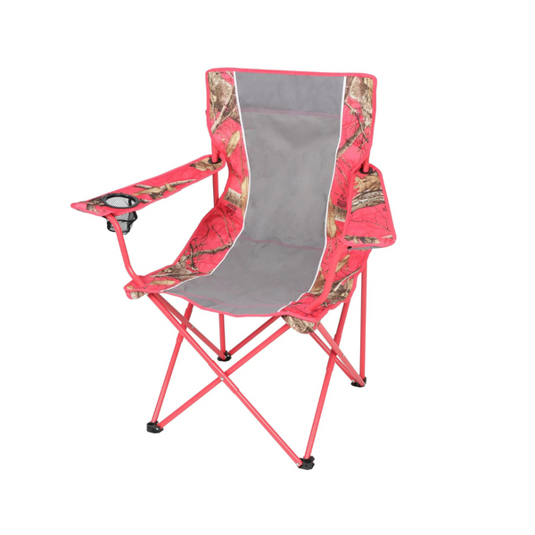 Silla de camping al aire libre Realtree Basic Camo con portavasos