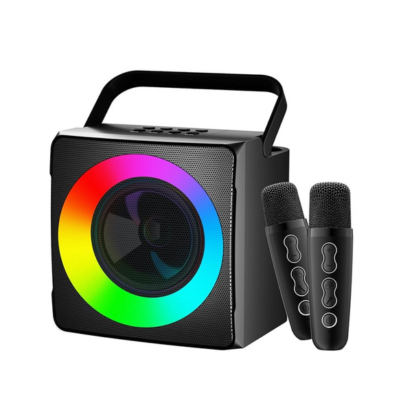 Portable Bluetooth Karaoke Speaker with 2 Wireless Mics