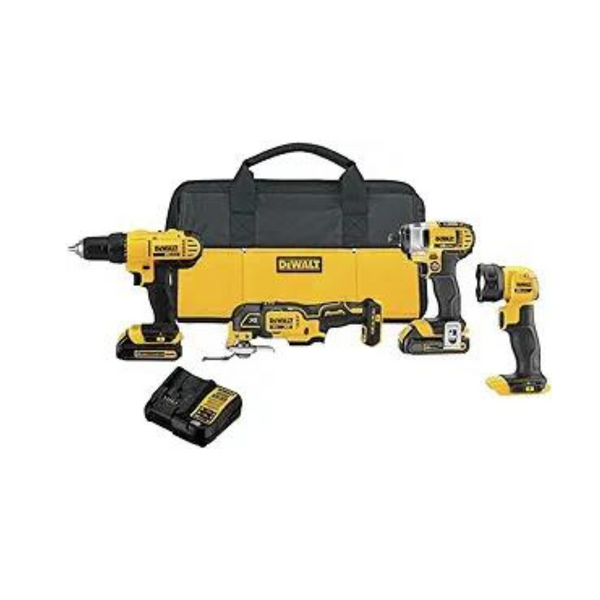 Kit combinado de herramientas eléctricas Dewalt de 20 V máx. con 2 baterías y cargador