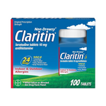 Claritin 24 horas medicina para alergias (100 unidades)