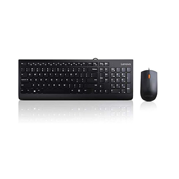 Teclado y mouse con cable de tamaño completo combinado USB Lenovo 300