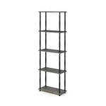 Furinno Turn-N-Tube 5-Tier Multipurpose Shelf Rack with Classic Tubes