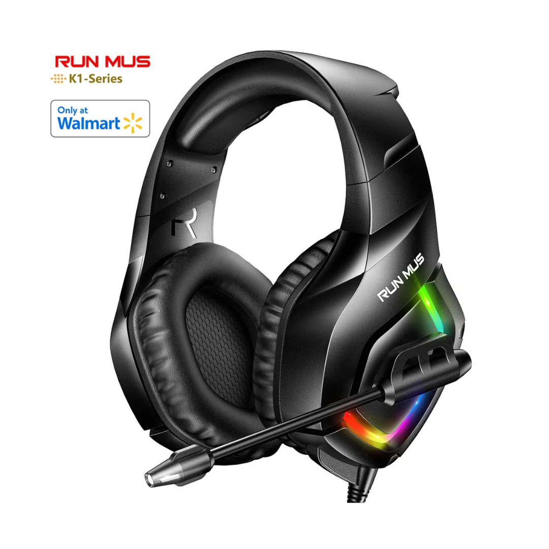 7.1 Surround Sound Noise Canceling Mic & RGB Light Gaming Headphones ...