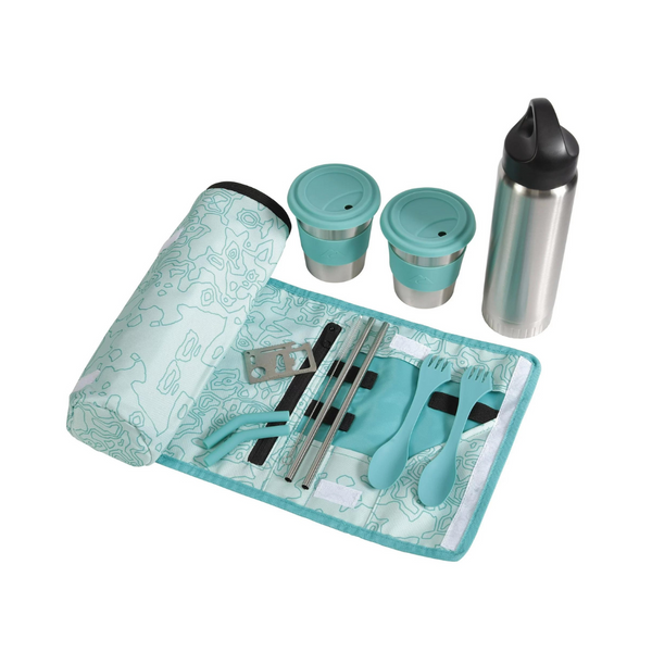 Ozark Trail 10 Piece Reusable Cutlery & Drinkware Combo Set 14 oz