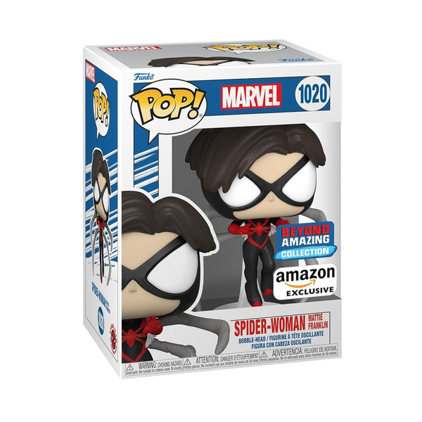 ¡Funko Pop! Marvel: Más allá de lo asombroso - La mujer araña Mattie Franklin