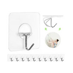 12-Pack Jinshunfa Heavy Duty Self Adhesive Transparent Wall Hooks