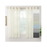 BGment 2 Panels Faux Linen Semi Sheer Curtains (52" x 63")