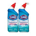 Paquete de 2 gel blanqueador adherente Clorox para inodoro, 24 oz