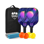 Juego de 2 paletas de Pickleball con superficie de fibra de vidrio Arfepa