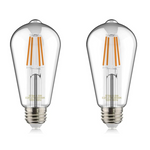 2-Pack Helloify E26 2700K-6500K Edison Vintage Style WiFi LED Smart Bulb