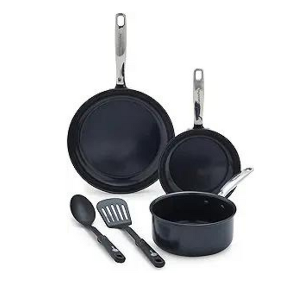 5-Piece GreenPan Prime Midnight Hard Nonstick Pots and Pans Set