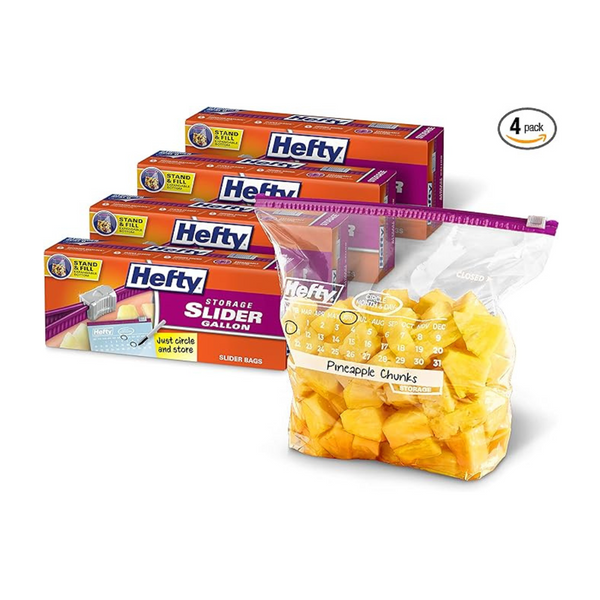 Hefty Slider Calendar Food Storage Bags, Gallon Size (120 Count)