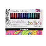 Bolígrafo en barra de gel Doodler'z de 60 unidades Zebra Pen de 1,0 mm