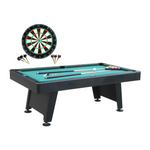 Barrington Billiard 84" Arcade Pool Table with Bonus Dartboard Set