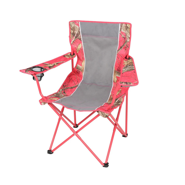 Silla de camping al aire libre Realtree Basic Camo con portavasos